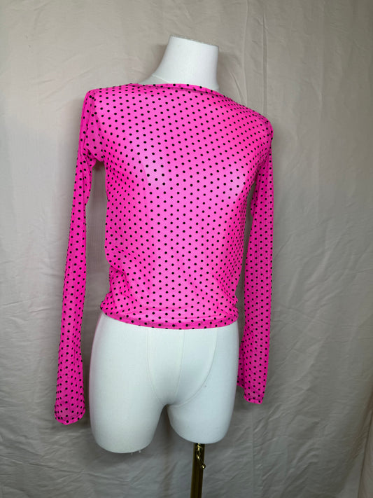 Long sleeve mesh top