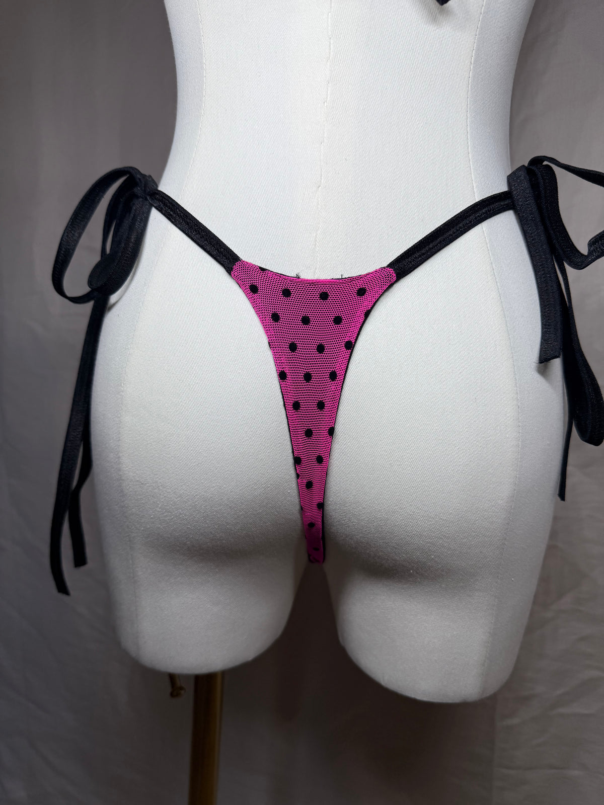 Pink Polka Dot Micro Kini (short