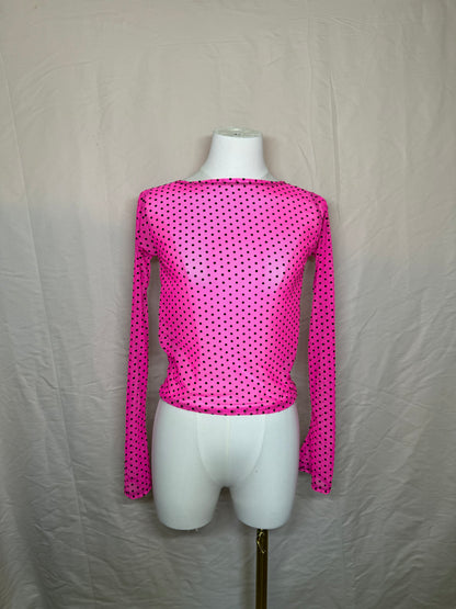 Long sleeve mesh top