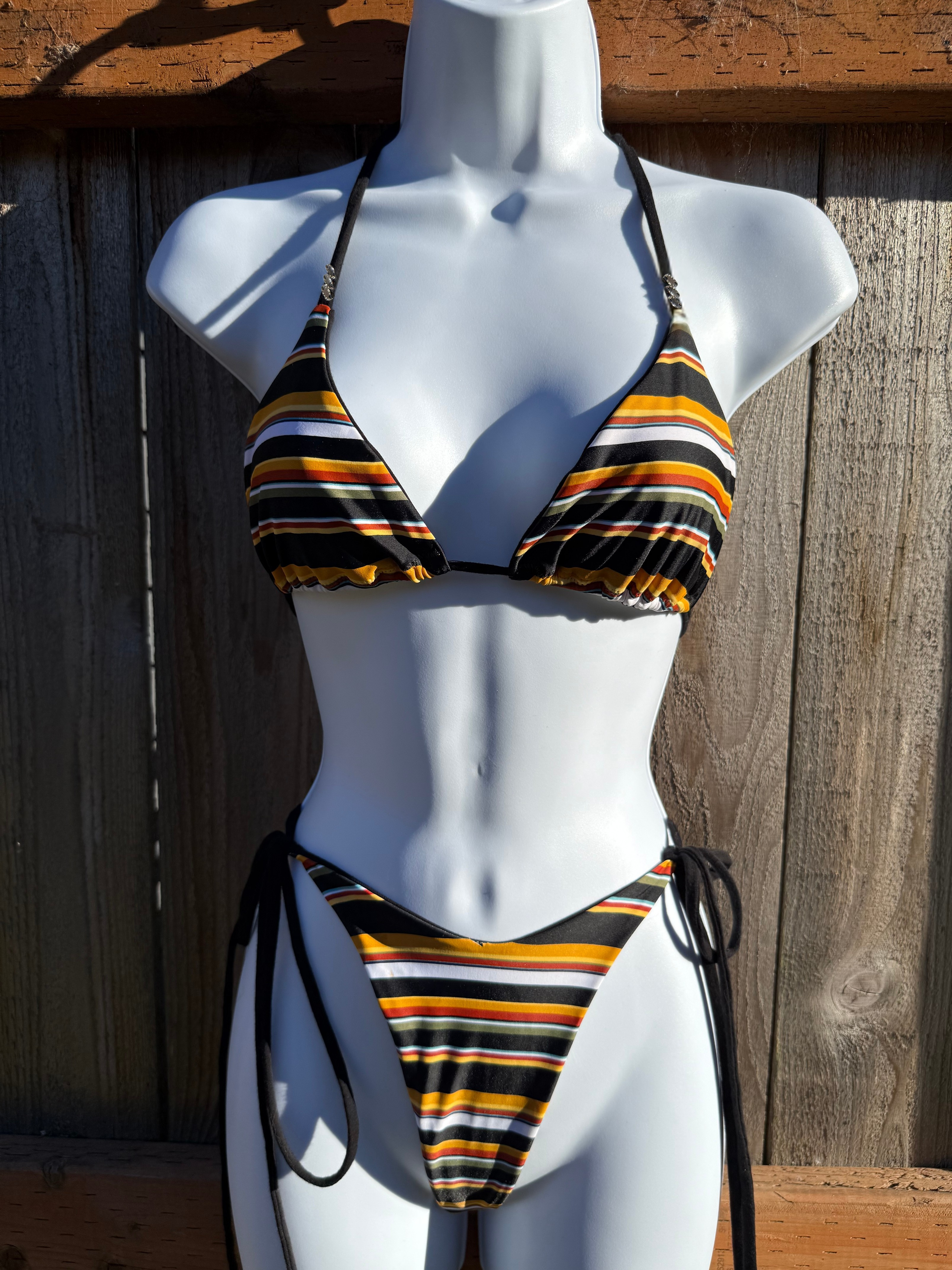 Case of the stripes string bikini