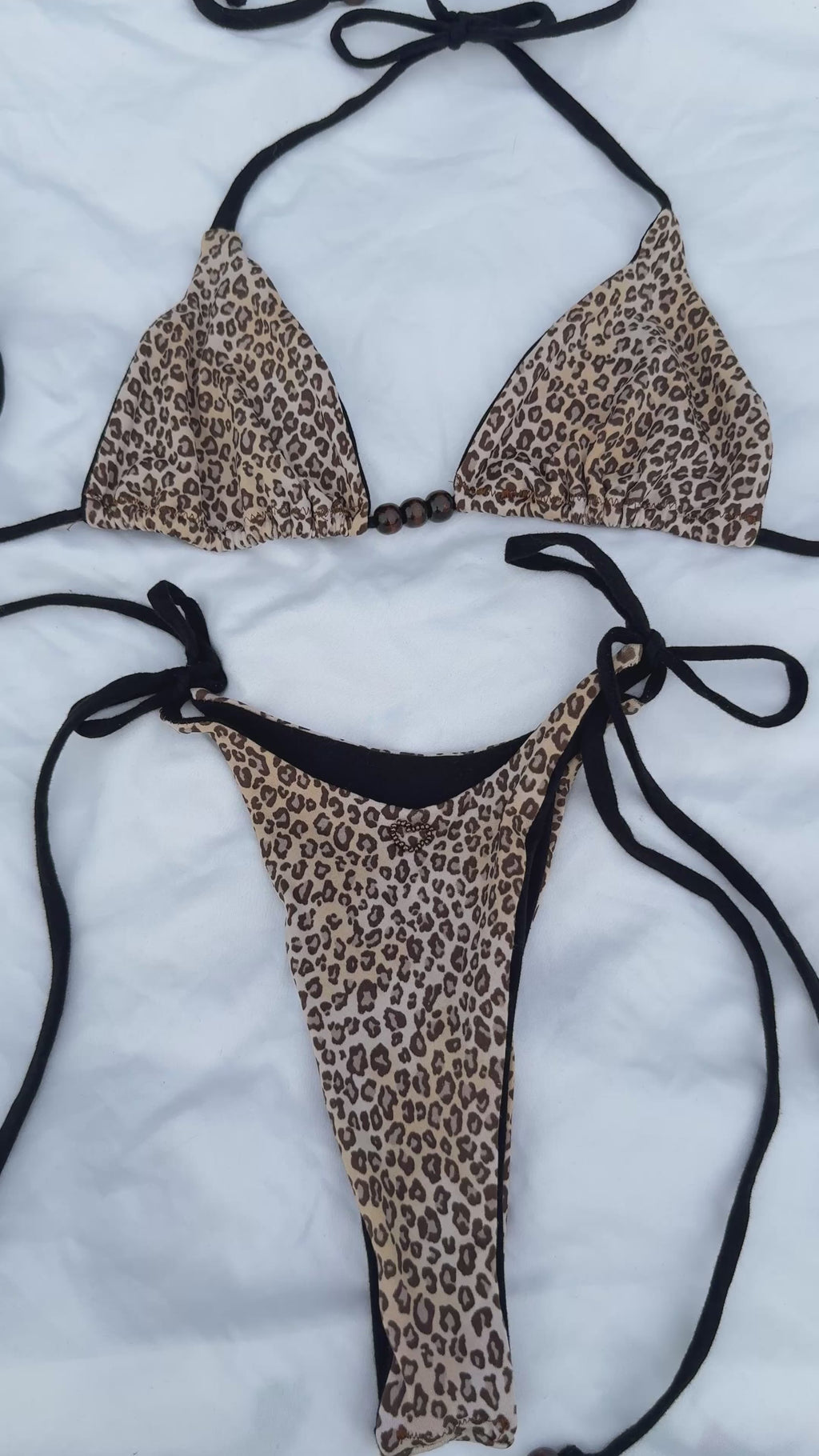 XS Leopard Print String Bikini